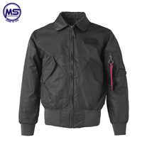Blouson bomber vert olive pour homme MS Corporation, fermeture éclair, col rond, style décontracté, coupe régulière, imprimé animal, toile coupe-vent