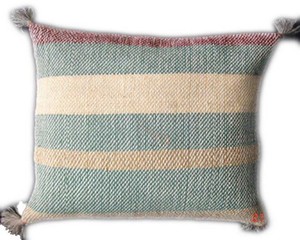 ปลอกหมอนผ้าฝ้ายทรงสี่เหลี่ยมสไตล์วินเทจของชาวอินเดียตกแต่งด้วยลวดลายถักทรงเรขาคณิตสำหรับวันวาเลนไทน์ - Product Image 1