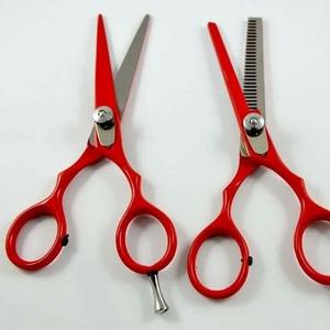 Professional Hair <b>Scissors</b> Customize Available Barber <b>Shear</b> Red Color Hair Cutting <b>Scissors</b> - Product Image 1