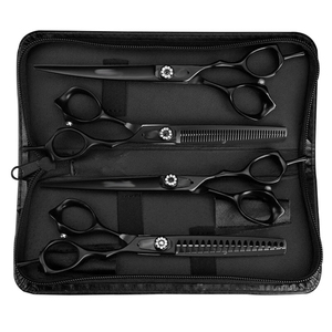 Tijeras profesionales de belleza para mascotas, juego de aseo para perros, logo personalizado, 440c - Product Image 2