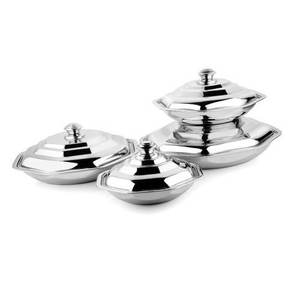 Plat de service octogonal en acier inoxydable - Product Image 3