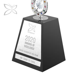 Trofeo DE TENIS cromado personalizado Crystocraft, Premio deportivo de metal decorado con cristales de corte brillante - Product Image 5