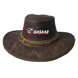 Vente en gros à l'américaine de haute qualité pour l'équitation en cuir véritable-Chapeaux équestres-styles westerns Hommes Femmes Chapeau - Product Image 6