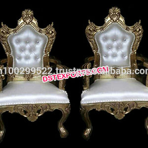 Muebles tallados en oro para boda musulmana, mobiliario elegante de boda india - Product Image 2