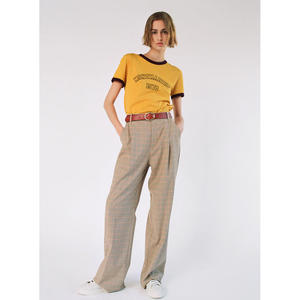 T-shirt décontracté d'été à manches courtes imprimé lettres, vente en gros OEM, vêtements de mode pour femmes - Product Image 1