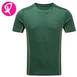Color Verde Slim-fit los hombres es 100% poliéster camiseta