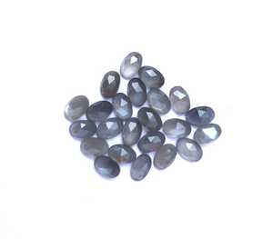 Piedra lunar gris natural al por mayor 4x5mm cabujón de corte Rosa ovalado suelto calibrado buen color con certificación IGI de calor - Product Image 3