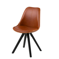 Chaises de salle à manger modernes de luxe avec siège en cuir, structure en plastique, design pliable pour salon, bureau et utilisation en extérieur