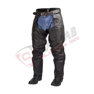 Western Horse Chaps Hommes Femmes Marron-suédé Cuir Chaps Dernières Motards Mode Noir Moto Équitation Cuir Chaps - Product Image 4