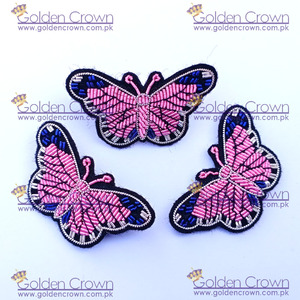 Broche papillon en fil fait à la main | Broche de broderie en gros | broche personnalisée - Product Image 2