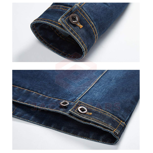 Veste en jean pour hommes, Logo personnalisé, haute qualité, - Product Image 3