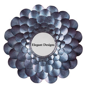 Espejo de Pared Galvanizado Contemporáneo de Lujo - Espejo Decorativo Elegante de Diseño Artesanal con Energía Solar y Tamaño Personalizable - Product Image 2