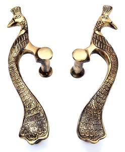 Manija de puerta de latón Manija de tracción de latón macizo elegante Manija duradera para puertas interiores y comerciales de entrada de vidrio de madera - Product Image 3