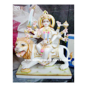 Estatua de mármol de León, Maa Durga, sentado sobre León - Product Image 1