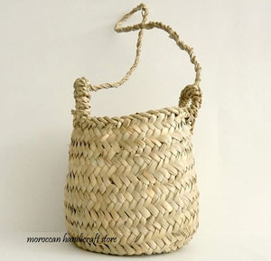 กระถางปลูกต้นไม้แบบพับได้ลายเรขาคณิตโบฮีเมียนฟางสานด้วยมือสำหรับตกแต่งสวน - Product Image 4