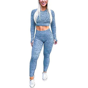 Conjunto de Yoga para mujer, ropa de entrenamiento de Color rápido, sexy, Fitness - Product Image 1