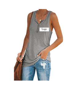 Camisetas sin mangas con bloque de Color para mujer, ropa informal básica de Yoga con espalda cruzada, de verano - Product Image 1