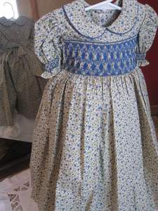 Niños pequeños nuevos vestidos de primavera ahumados para niñas con diseño de flores suave cómodo elegante duradero de moda ligero transpirable - Product Image 3