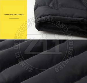 Hot Selling Premium Quality Men's <b>Body</b> <b>Warmer</b> Comfortable Warm Winter Jacket <b>with</b> Stand Collar and <b>Hooded</b> Features - Product Image 4