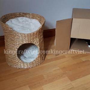 Jacinthe d'eau écologique pour animaux de compagnie, lit pour chat, maison pour chat à deux niveaux, vente en gros, fabriqué au Vietnam - Product Image 3