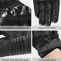 Gants de moto imperméables, respirants, légers, à doigts entiers, chauds pour l'hiver, compatibles écran tactile, en cuir, pour la course et les activités de plein air