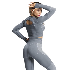 Meilleur design, soutien-gorge de sport et pantalon respirants et écologiques, grande taille, pour le yoga et le fitness unisexe, motif à carreaux, nylon et élasthanne - Product Image 3