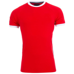 เสื้อยืดคอกลมชายผ้าคอตตอนสีสด - Product Image 1