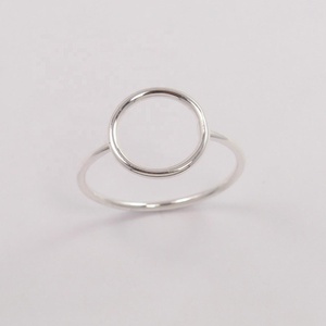 Anneau rond creux en argent Sterling 925 fait à la main, magnifique anneau empilable, vente en gros, prix d'usine, des fabricants indiens, 10 pièces - Product Image 2