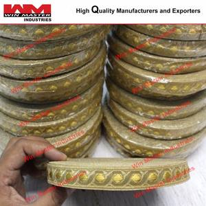 Jacquard Iglesia cinta litúrgica, oro metálico Hex Galloon trim for vestments - Product Image 3