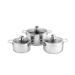 Conjunto de olla de acero inoxidable macizo, nuevo estilo, Elmich Trimax ECO EL-8000, tamaño de 16-18-22cm, hecho en Vietnam - Product Image 3