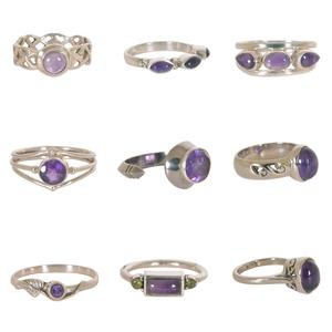 Vente en gros de bague en argent sterling 925 pierre de lune arc-en-ciel design fantastique pierre taillée en diamant fait à la main bijoux de mode classiques pour - Product Image 5