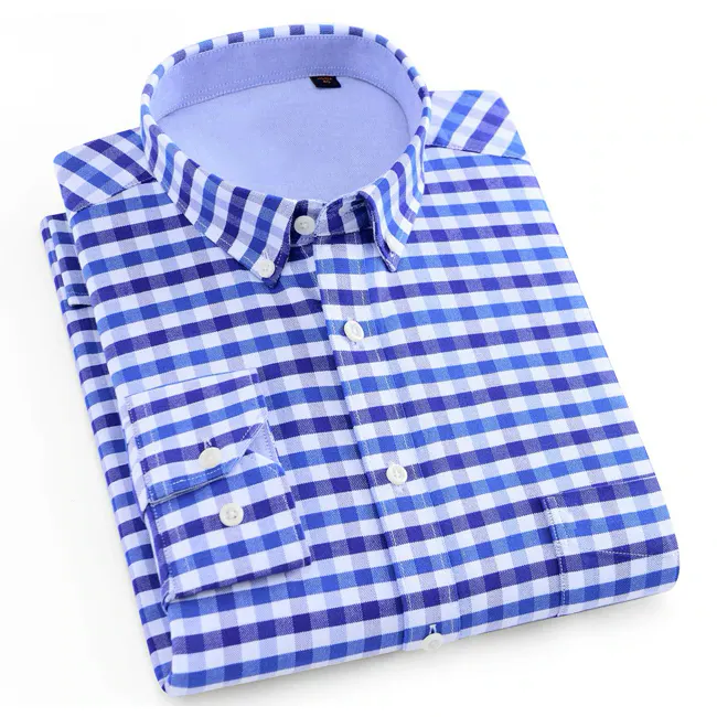 2022 Hot Sale Men Slim Fit Business Shirts Casual Turn Down Collar Long Sleeve Business Shirt Summer