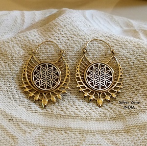 Pendientes de aro de dos tonos de estilo bohemio directo de fábrica al por mayor, joyería de color plateado y dorado - Product Image 3