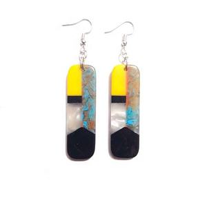 Pendientes de resina con incrustación en forma de corazón para mujer, aretes acrílicos con forma de gota, a la moda, artesanía de calidad - Product Image 4