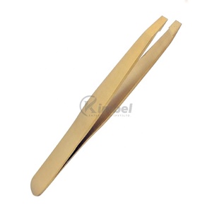 Pinzas profesionales para cejas, de acero inoxidable, con etiqueta personalizada - Product Image 3