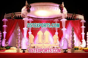 Impresionante Mandap de Cristal para Bodas, Mandap de Cristal Blanco para Bodas Hindúes en EE. UU., Nuevo Mandap de Cristal Blanco en Noruega, Mandap de Cristal Blanco en Alemania - Product Image 3