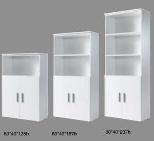 Bibliothèque de bureau design moderne 2 portes en verre 2 en mélamine 168h Classeur commercial 80*40 *-Fabrication OEM/ODM - Product Image 4