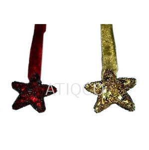 Perles de verre indiennes coeur moderne noël suspendus ornement élégant x-mas arbre décoration dernier x-mas suspendus ornement inde - Product Image 3