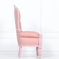 Silla de Trono Infantil de Estilo Francés Antiguo, Dorada, de Madera Maciza de Caoba, Muebles Comerciales para Hoteles, Bodas, Banquetes, Sala de Estar