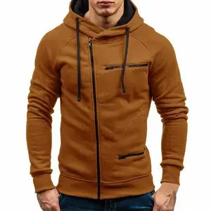 Katoenen Fleece Hoodies Gebreide Trui Op Maat Betekent Lange Mouw Rits Mode Gym Rits Hoodies