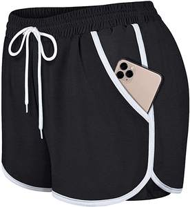Shorts de fitness pour femmes, été, sur mesure, motif uni, séchage rapide, respirant, anti-UV - Product Image 2