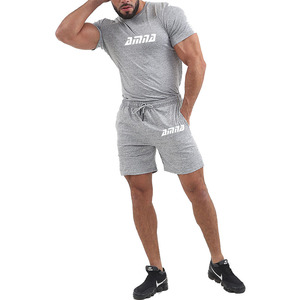 Customized Men Summer Sets Short Sleeve <b>T</b> <b>Shirt</b> and Short Sets /Gym Fitness Summer Tracksuit - Product Image 1