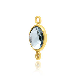 Fine <b>jewelry</b> DIY gold plated 925 sterling silver topaz gemstone <b>charms</b> accessories <b>for</b> bracelet and chains <b>jewelry</b> - Product Image 2
