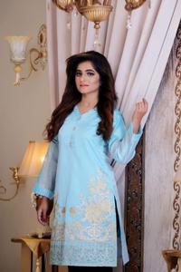 Shalwar Kameez et Kurti brodés de haute qualité en coton, lin et viscose, nouveaux modèles 2023 pour femmes indiennes et pakistanaises - Product Image 4