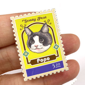 Goupilles à timbres en métal émaillé avec chat, 20 pièces, personnalisés - Product Image 5