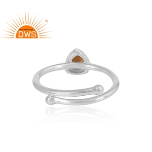 Bague de créateur en argent fin fait à la main, gros bijou, pierre précieuse éthiopienne naturelle, opale de feu, vente en gros - Product Image 4