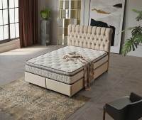 Matelas Vega en mousse à mémoire de forme avec gel antibactérien, qualité hospitalière, housse en tissu tricoté amovible, mobilier de chambre, toutes tailles, lit en boîte