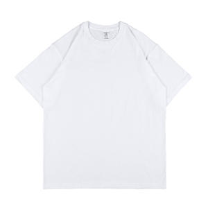 Vente en gros OEM T-shirt en jersey lourd 240 g/m² pour hommes, manches courtes, col rond, design basique, taille plus - Product Image 3