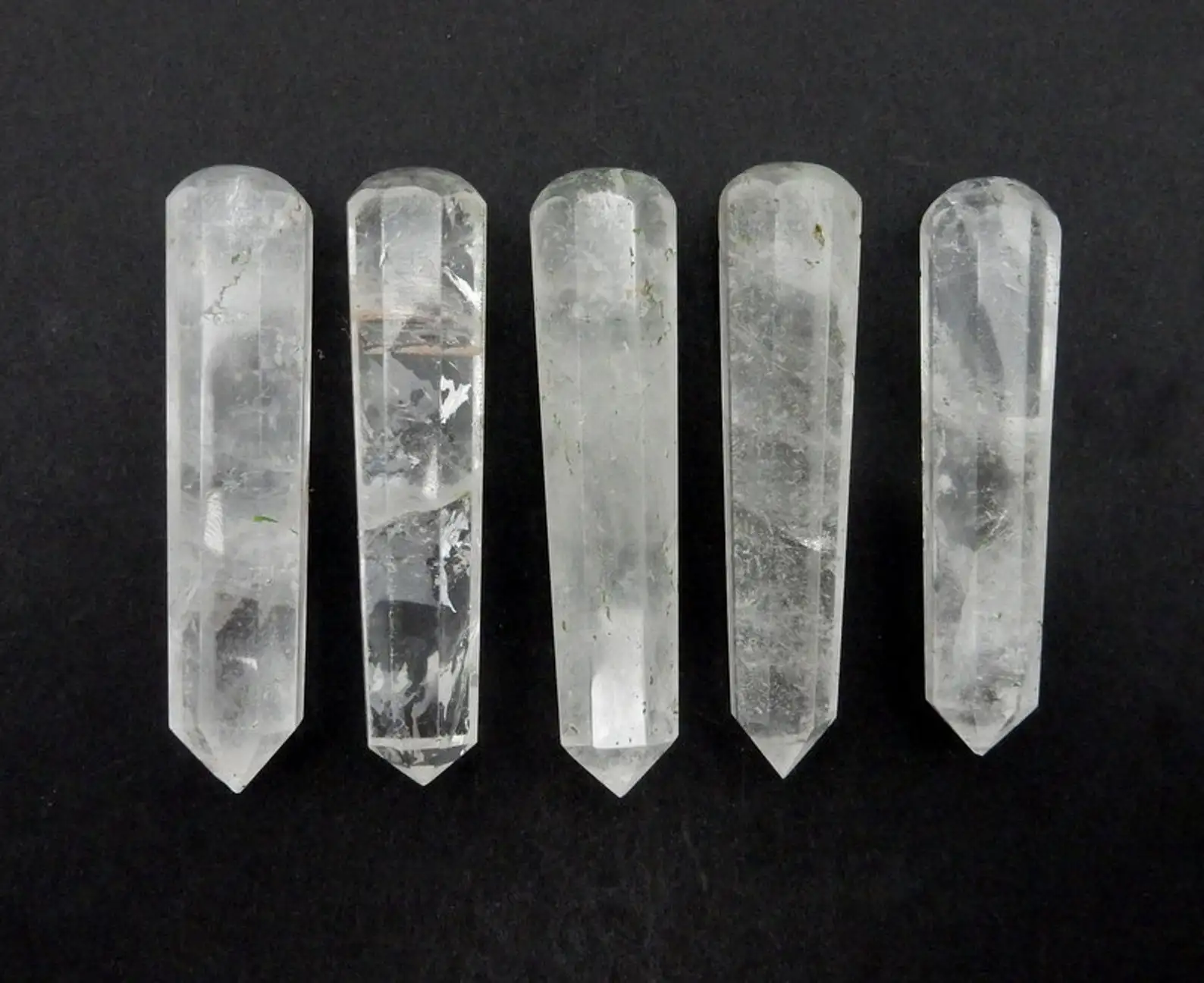 Baguettes de QUARTZ transparents polis, baguettes en cristal de guérison, baguettes à pointe en cristal REIKI