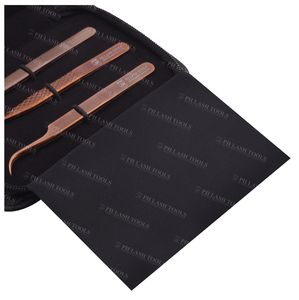 สีดำ Eyelash Extension 6ชิ้นแหนบชุดซิปฉลากส่วนตัว,Professional Eyelash Extension 6 Pcs แหนบชุด - Product Image 4